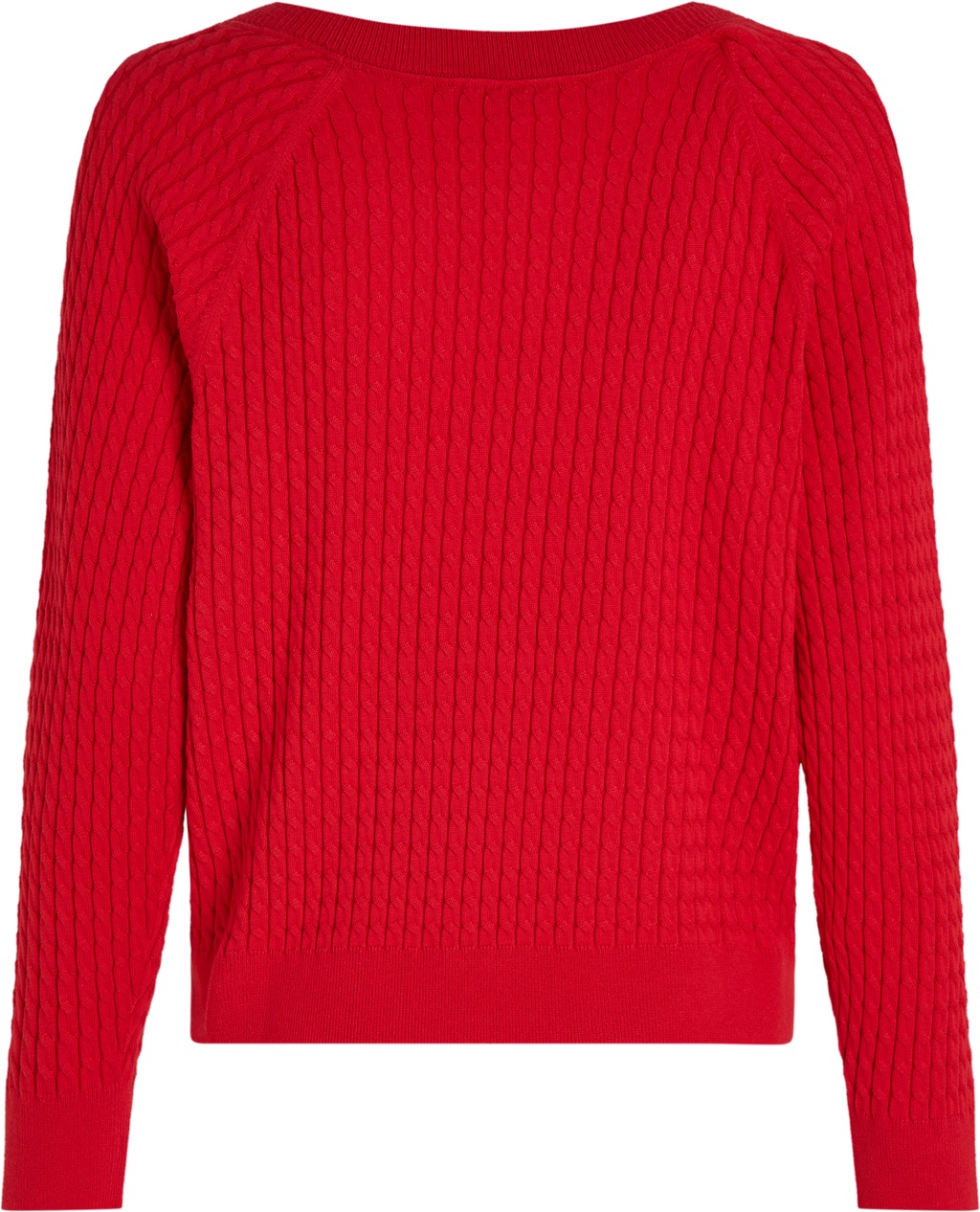 Tommy Hilfiger Strickpullover CO CABLE V-NK SWEATER mit Zopfmuster, V-Aussc günstig online kaufen