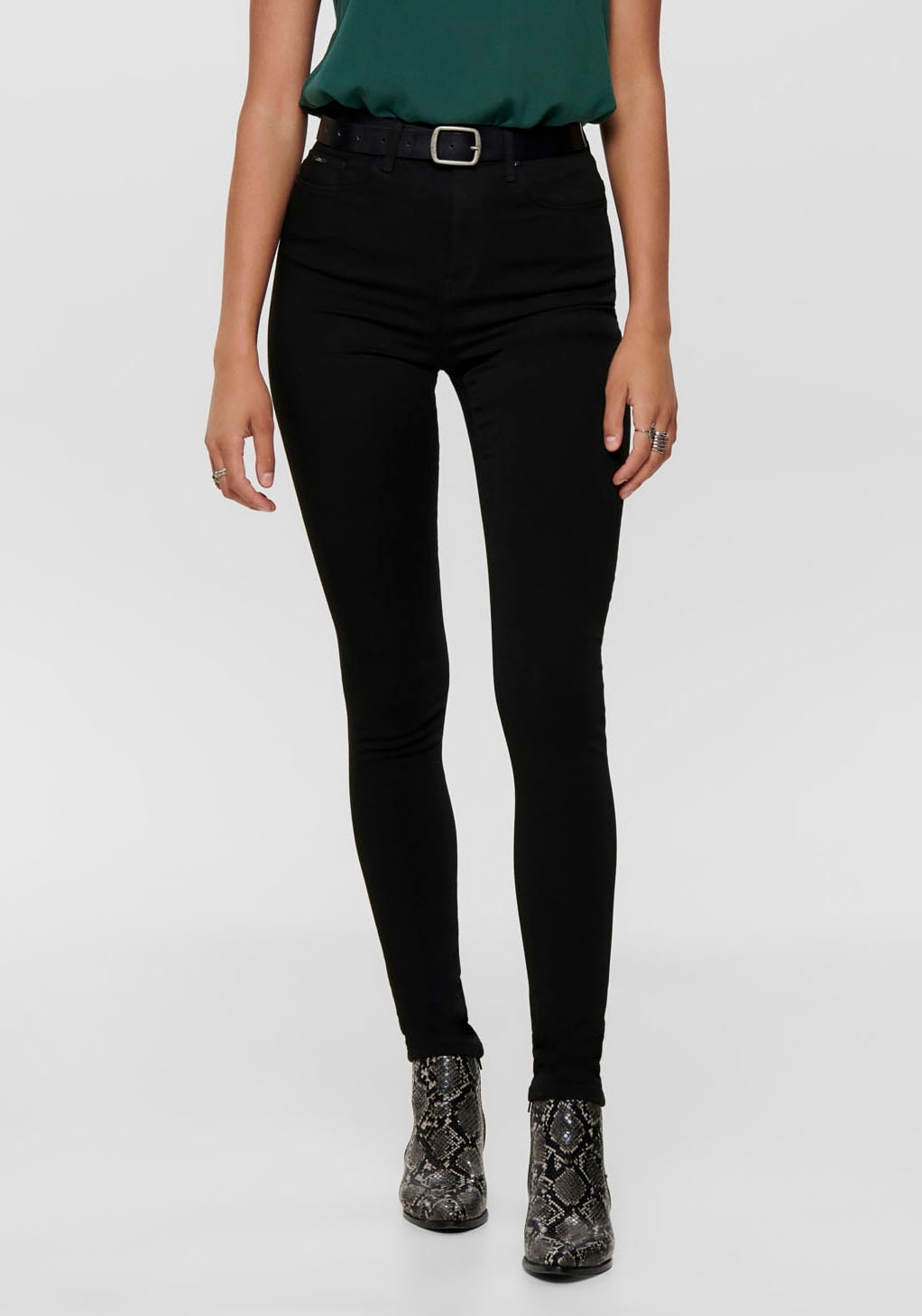 Only Damen Jeans ONLFOREVER SOO796C - Skinny Fit - Schwarz - Black Denim günstig online kaufen