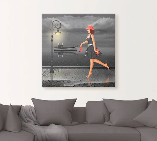 Artland Wandbild »Tanzen im Regen«, Frau, (1 St.), als Leinwandbild, Poster günstig online kaufen