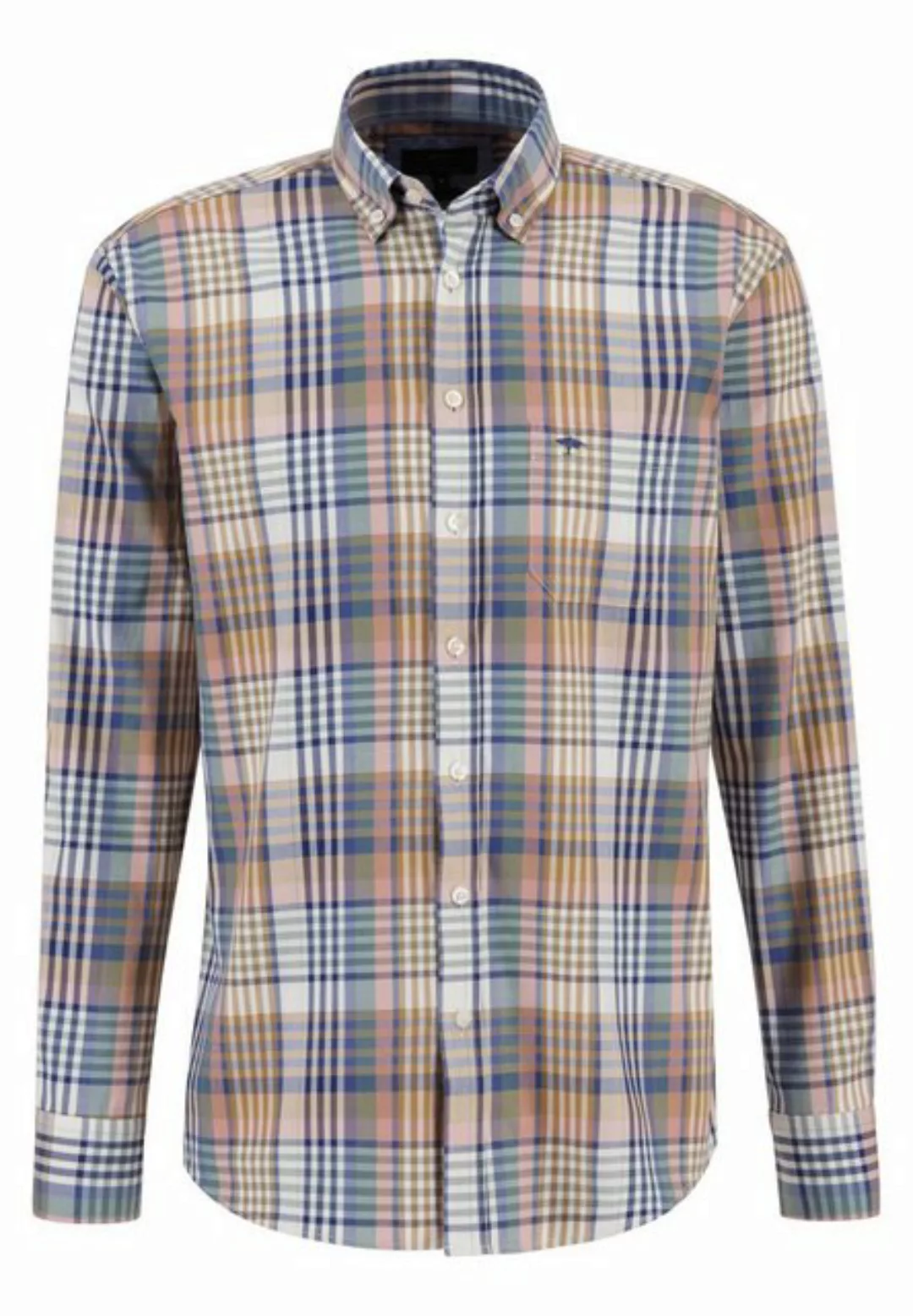 FYNCH-HATTON Langarmhemd Baumwollhemd mit klassischem Karomuster günstig online kaufen