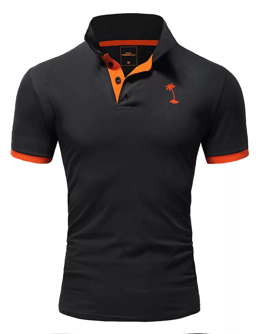 behype Poloshirt "EDIN", mit kontrastfarbenem Palmen-Logopatch günstig online kaufen