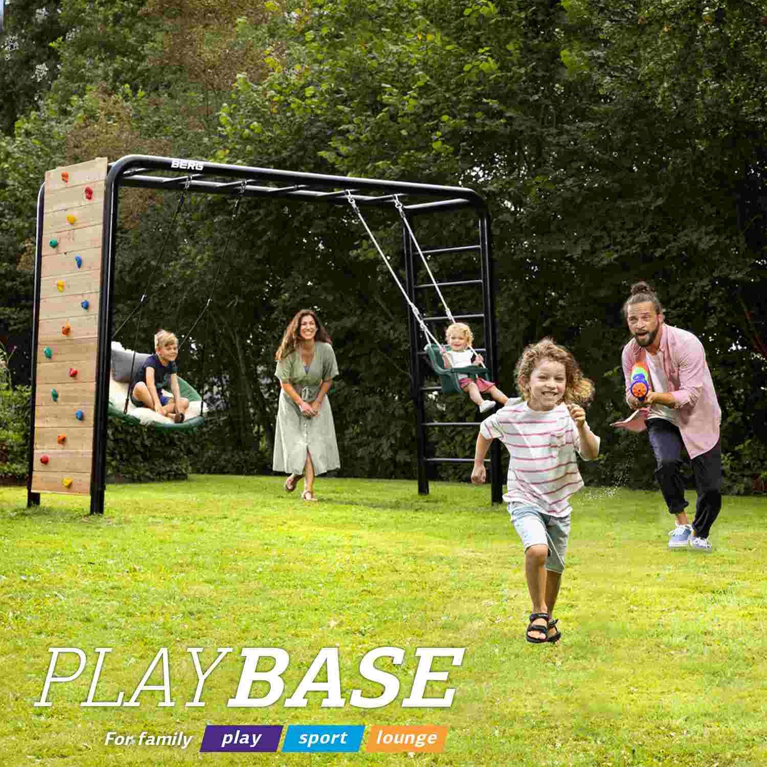Berg Klettergerüst PlayBase L Schaukelgestell Schwarz günstig online kaufen