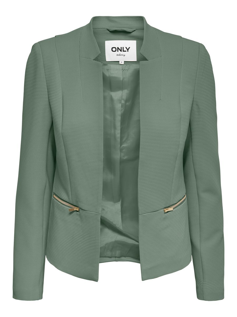 ONLY Gerippter Reißverschluss Blazer Damen Grün günstig online kaufen