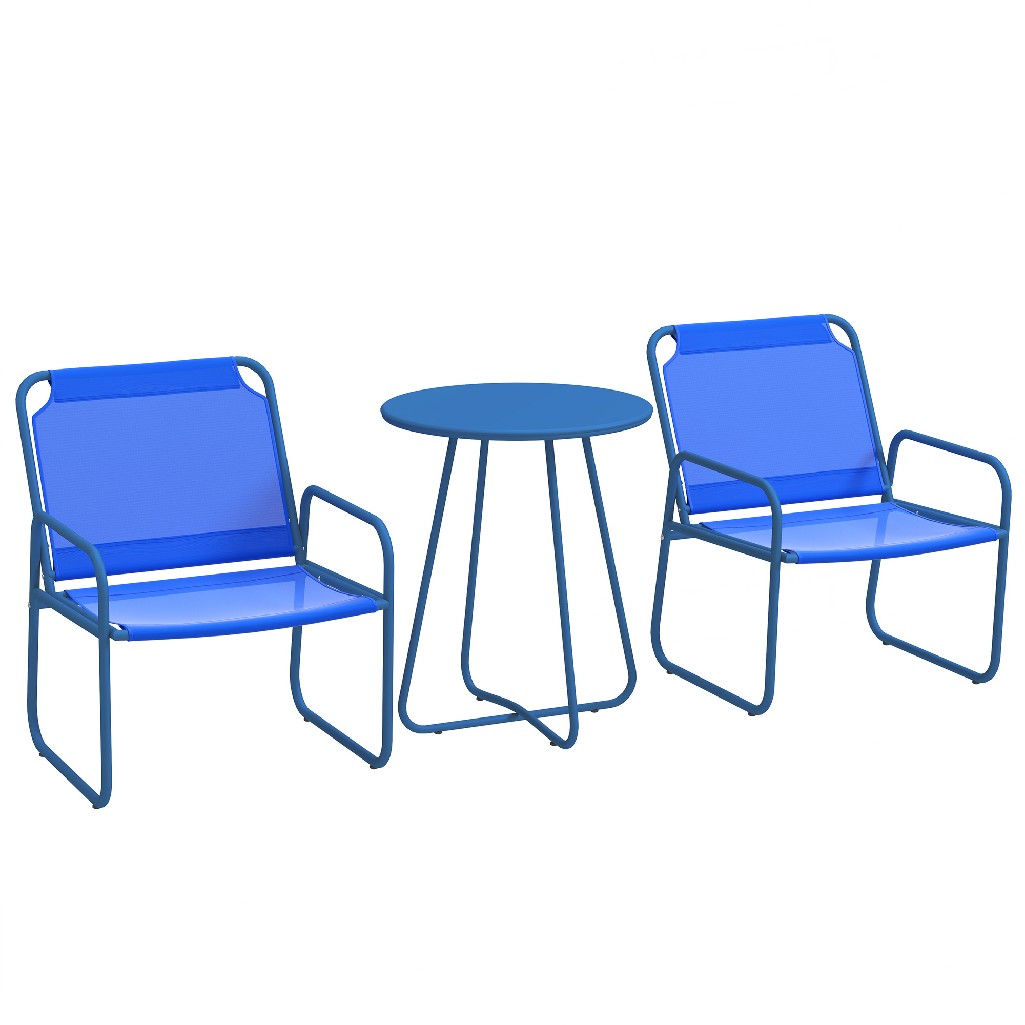 Outsunny 3-teiliges Gartenmöbelset, Gartenlounge, 2 Sessel 1 runder Tisch, günstig online kaufen