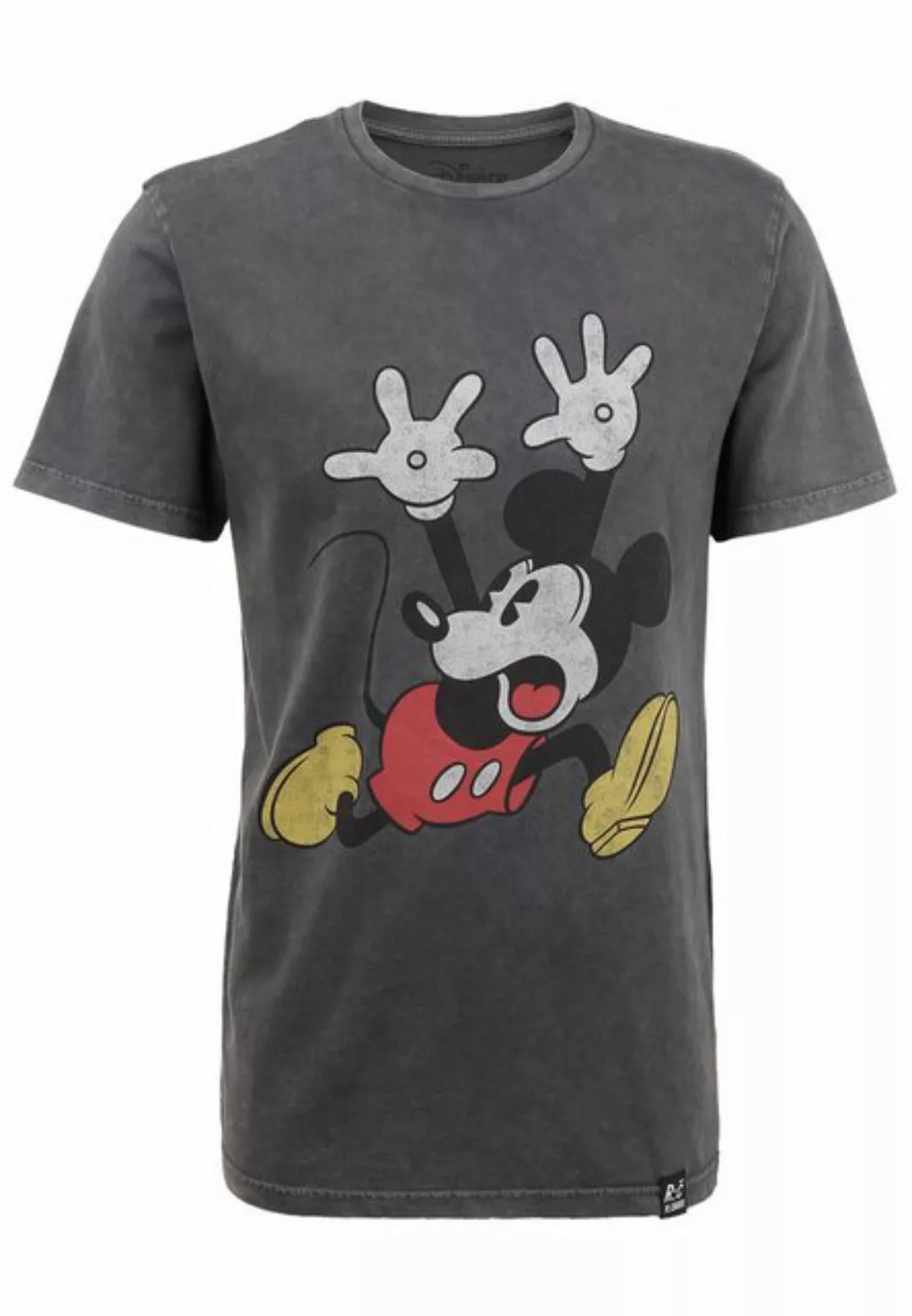 Recovered T-Shirt Disney Mickey Mouse Panic GOTS zertifizierte Bio-Baumwoll günstig online kaufen