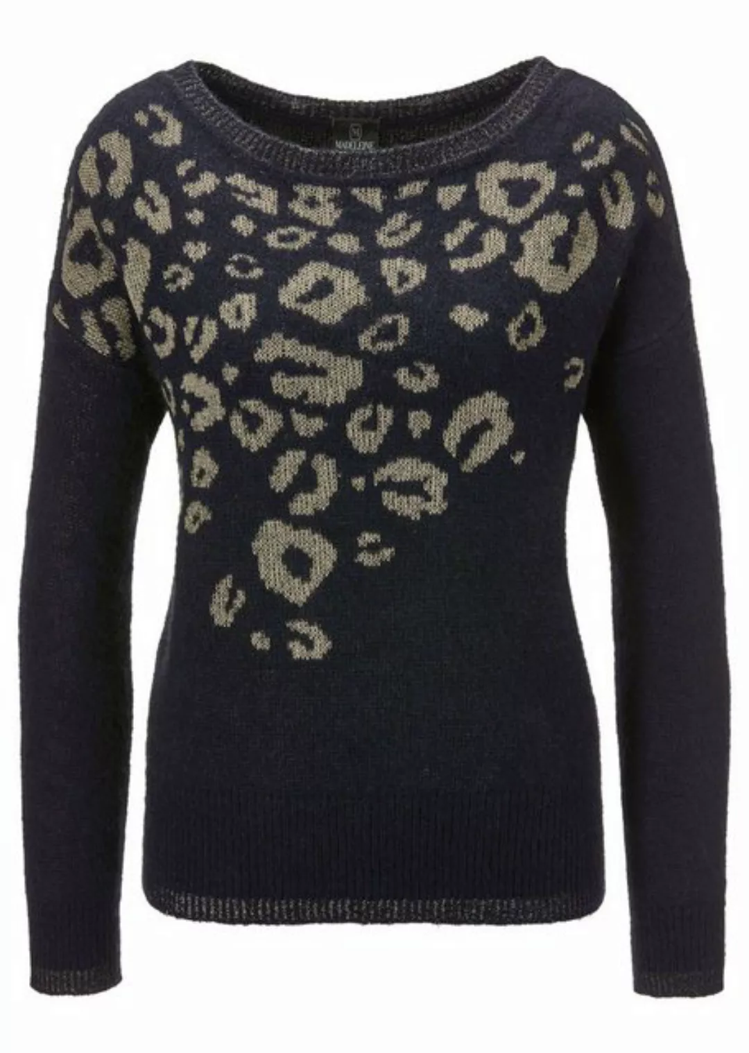 MADELEINE Strickpullover Jacquardpullover mit Glanz günstig online kaufen