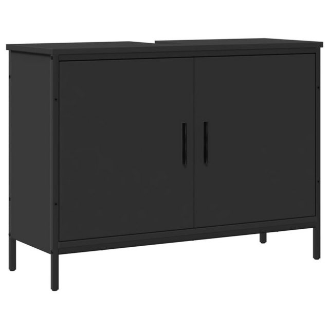 vidaXL Waschbeckenunterschrank Waschbeckenschrank Schwarz 80x30x60 cm Holzw günstig online kaufen