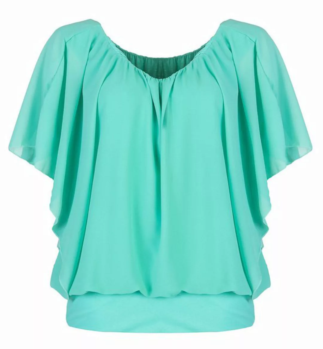 CLEO STYLE Chiffonbluse Damen Bluse 661 36-40 Mint günstig online kaufen