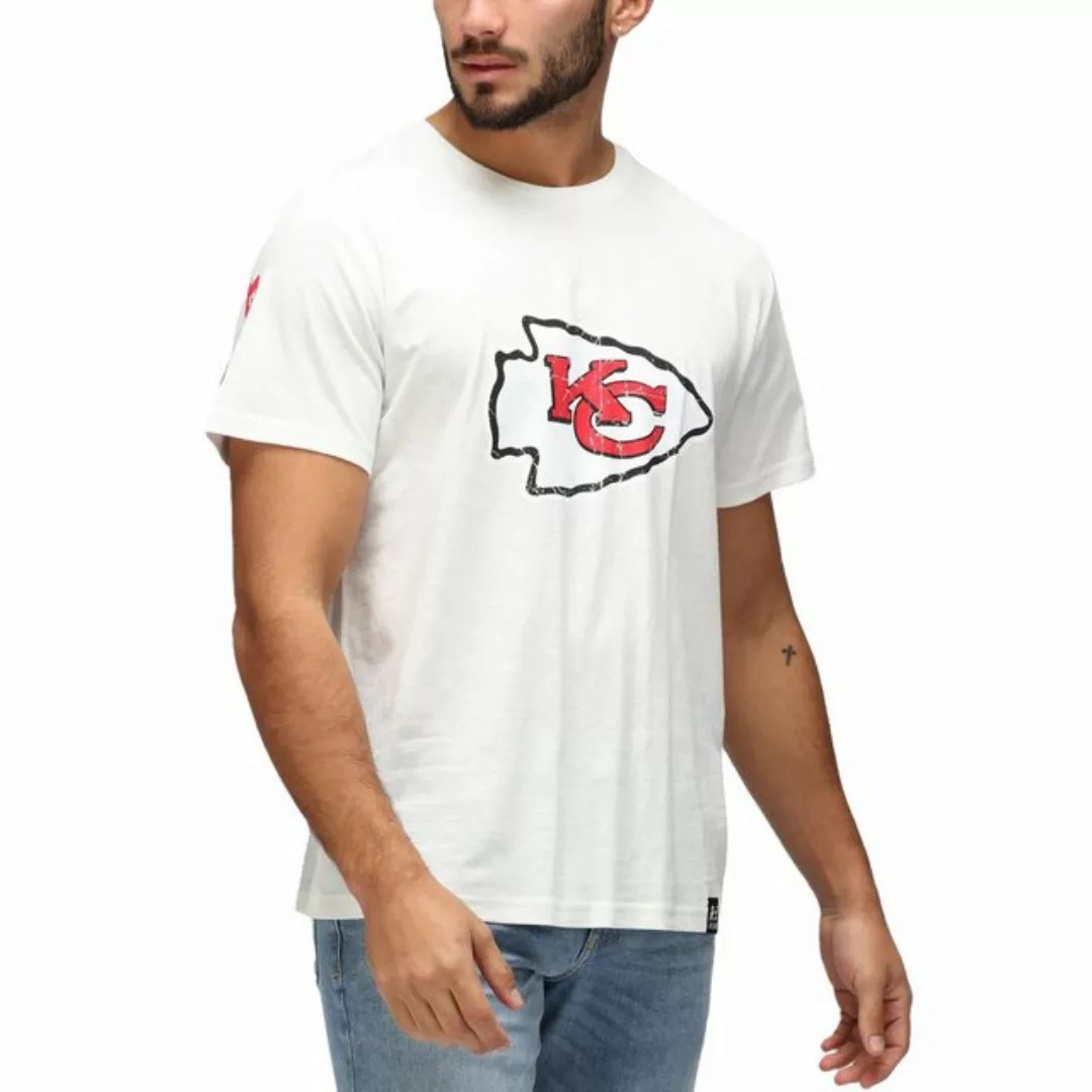 Recovered Print-Shirt Re:Covered NFL Kansas City Chiefs ecru günstig online kaufen