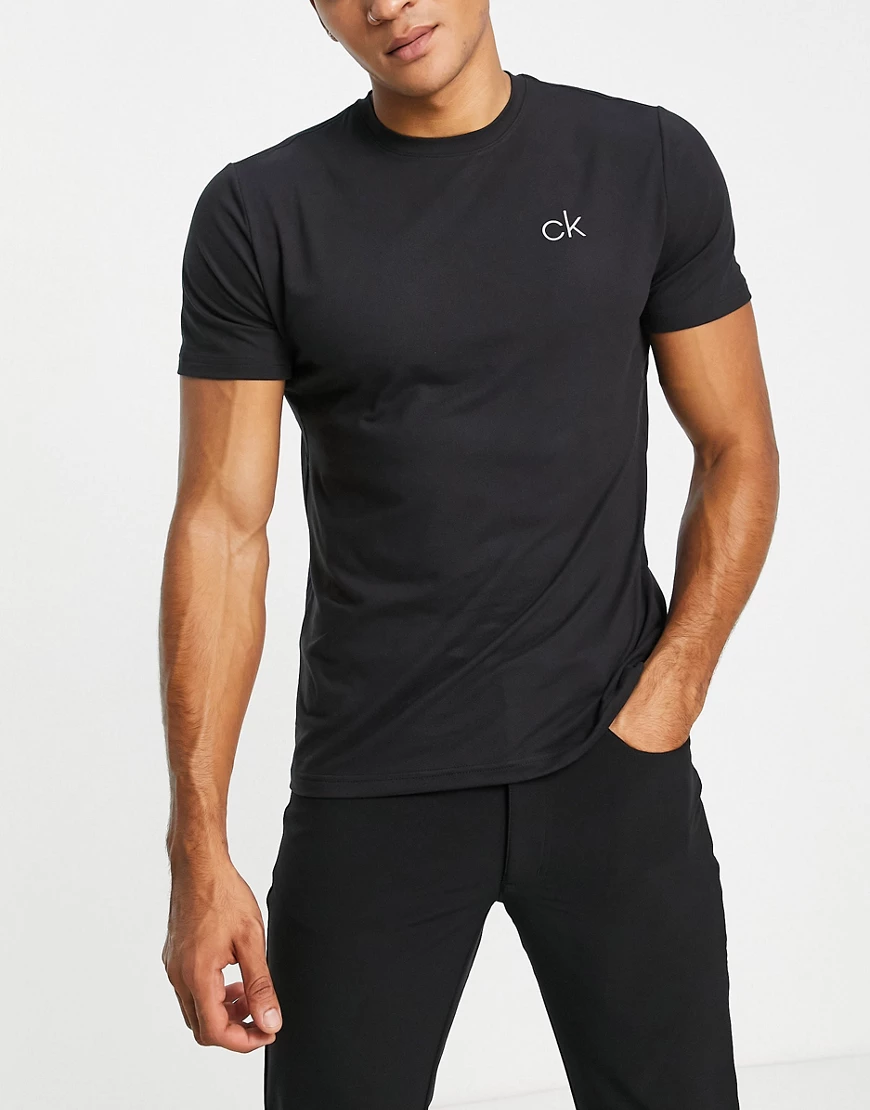 Calvin Klein Golf – Newport – T-Shirt in Schwarz günstig online kaufen