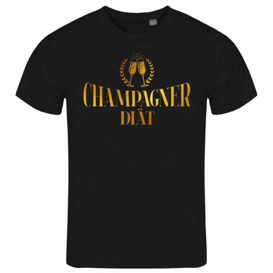 deinshirt Print-Shirt Herren T-Shirt Champagner Diät Funshirt mit Motiv günstig online kaufen