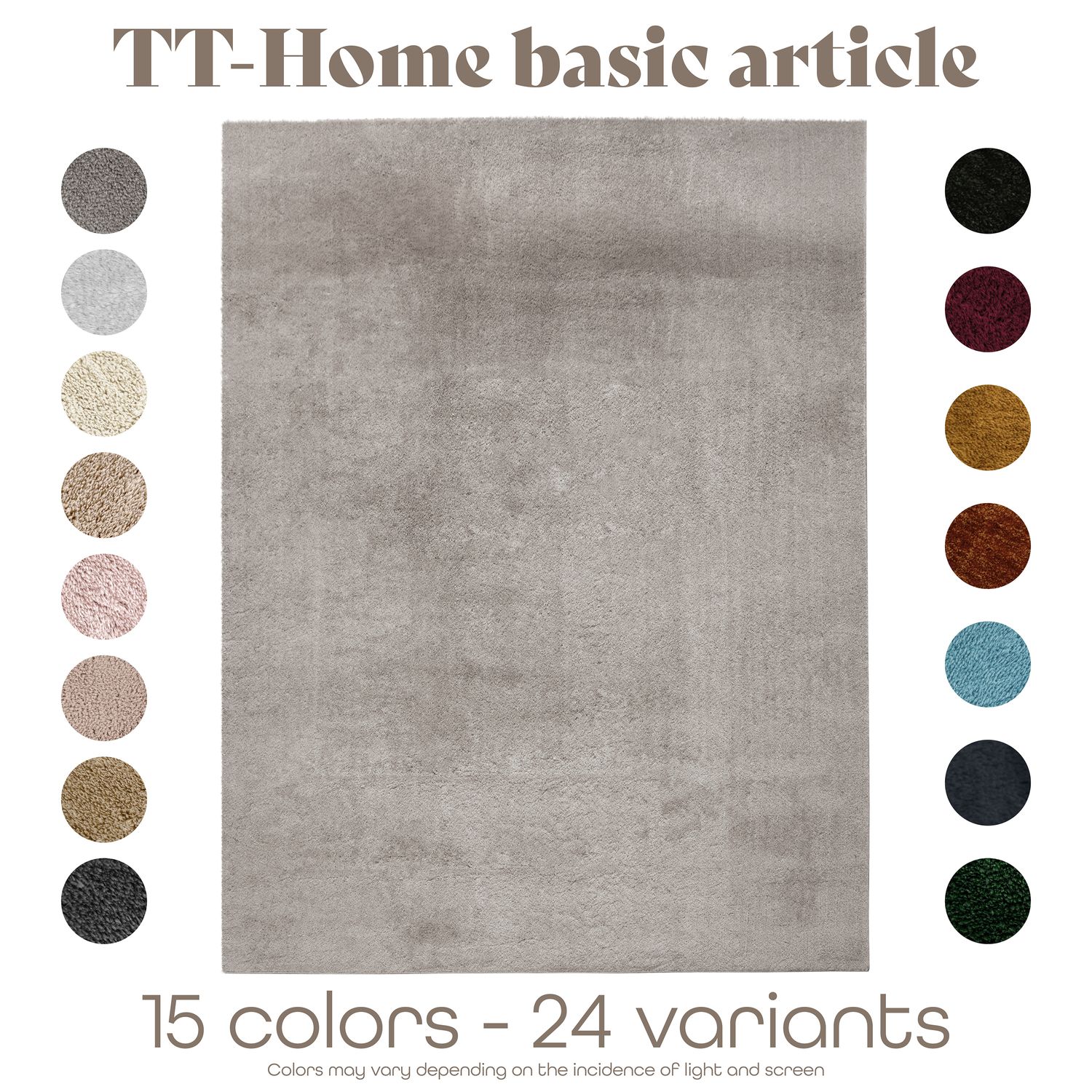 TT Home Teppich »Andalucia 100«, rechteckig, 14 mm Höhe, Wohnzimmer Kurzflo günstig online kaufen