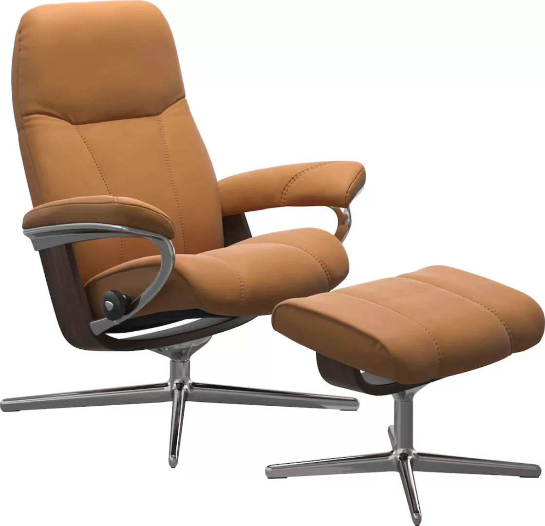 Stressless Fußhocker "Consul", mit Cross Base, Größe S, M & L, Holzakzent W günstig online kaufen