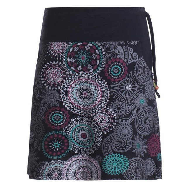 Vishes Minirock Kurzer Damen Baumwoll-Rock Taschen-Rock Mini-Röcke Mandala- günstig online kaufen