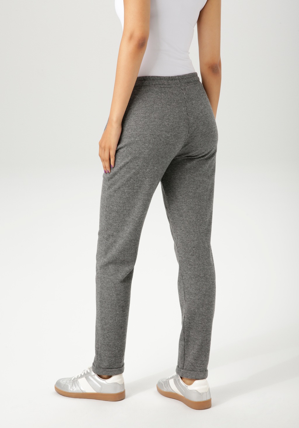 Aniston CASUAL Schlupfhose, im trendigen Hahnentritt-Muster - NEUE KOLLEKTI günstig online kaufen