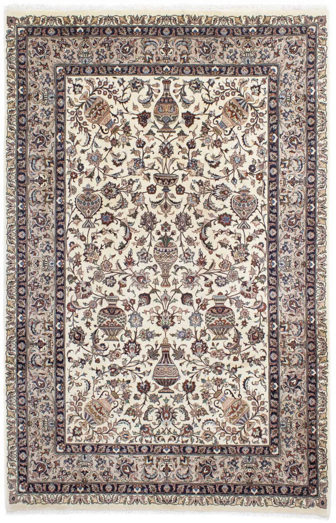 morgenland Wollteppich »Kaschmar Blumenmuster Beige 299 x 200 cm«, rechteck günstig online kaufen