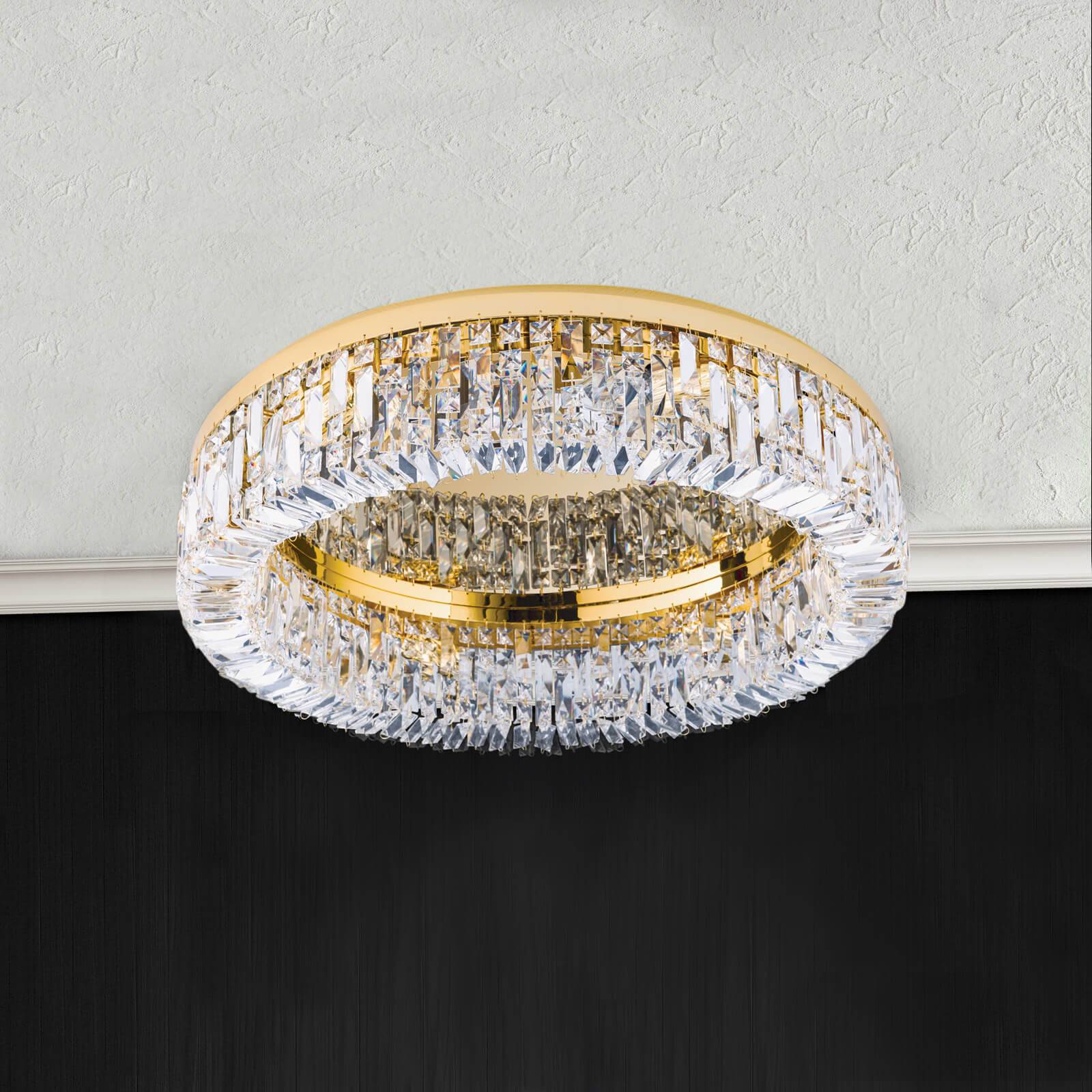 Kristall-Deckenlampe Ring - 59 cm günstig online kaufen