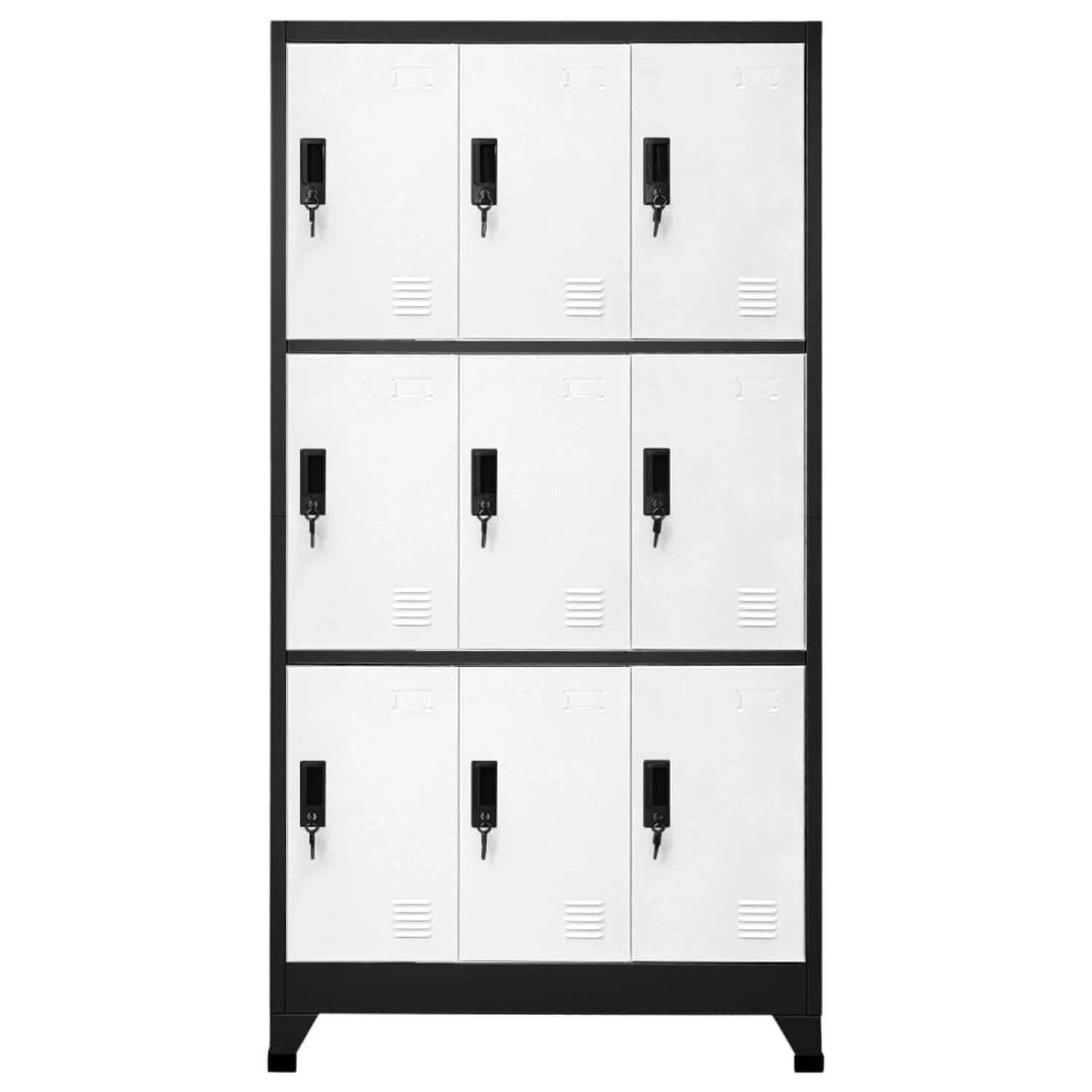 vidaXL Mehrzweckschrank Schließfachschrank Anthrazit und Weiß 90x45x180 cm günstig online kaufen