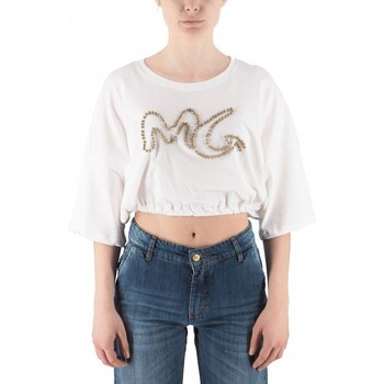 Manila Grace  T-Shirts & Poloshirts T-Shirt mit MG-Logo in Off-White günstig online kaufen
