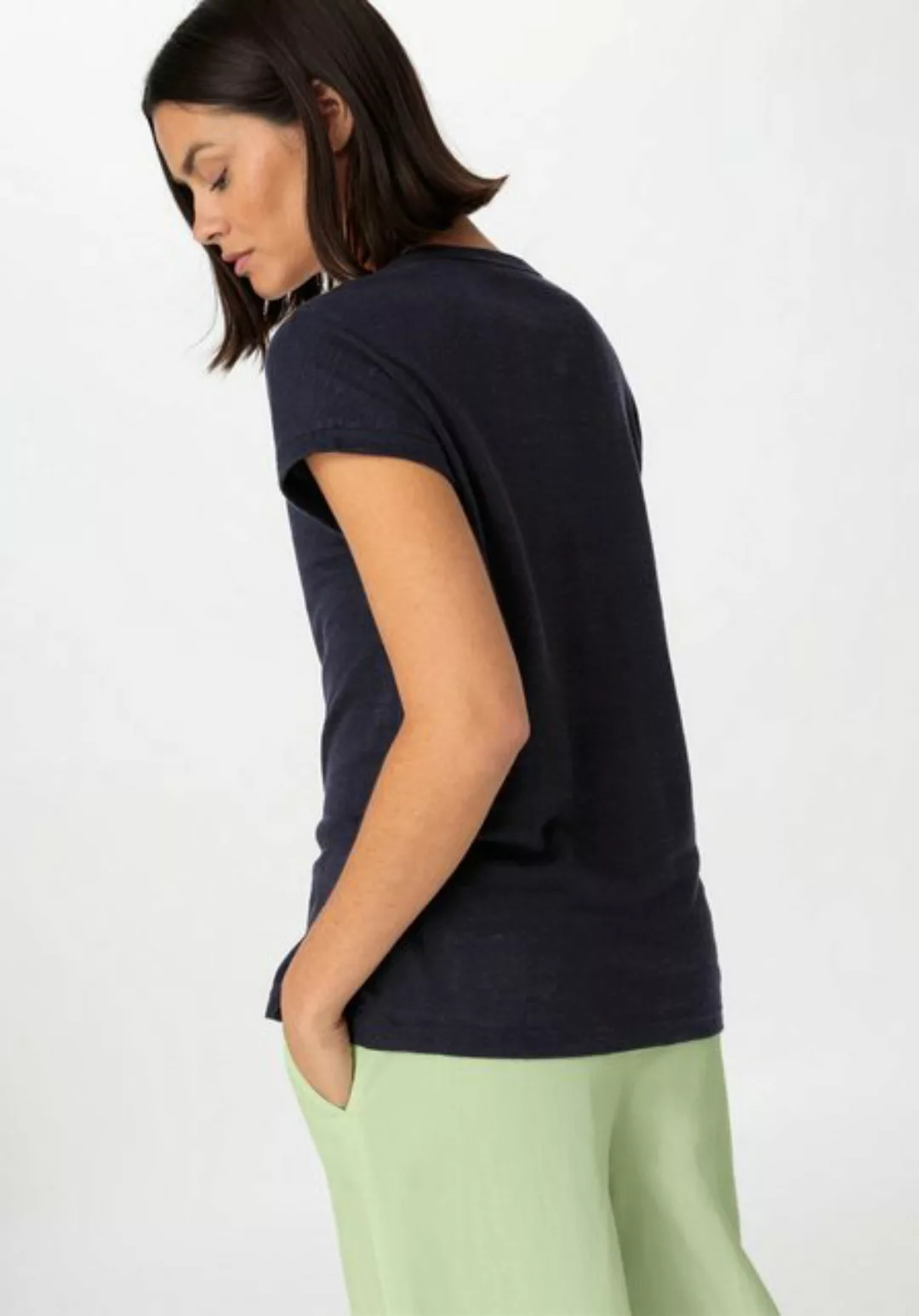 Hessnatur T-Shirt Regular aus reinem Leinen (1-tlg) günstig online kaufen