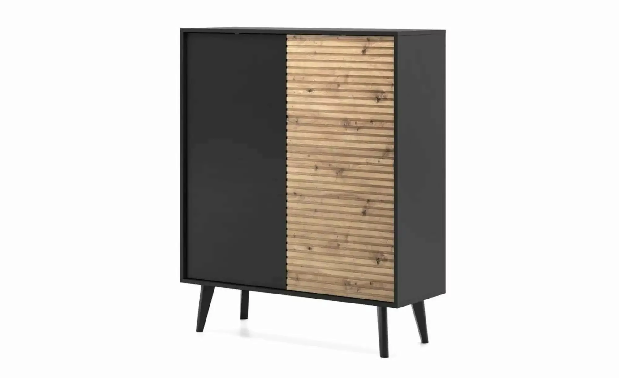 Highboard  Willow ¦ schwarz ¦ Maße (cm): B: 104 H: 125 Kommoden & Sideboard günstig online kaufen