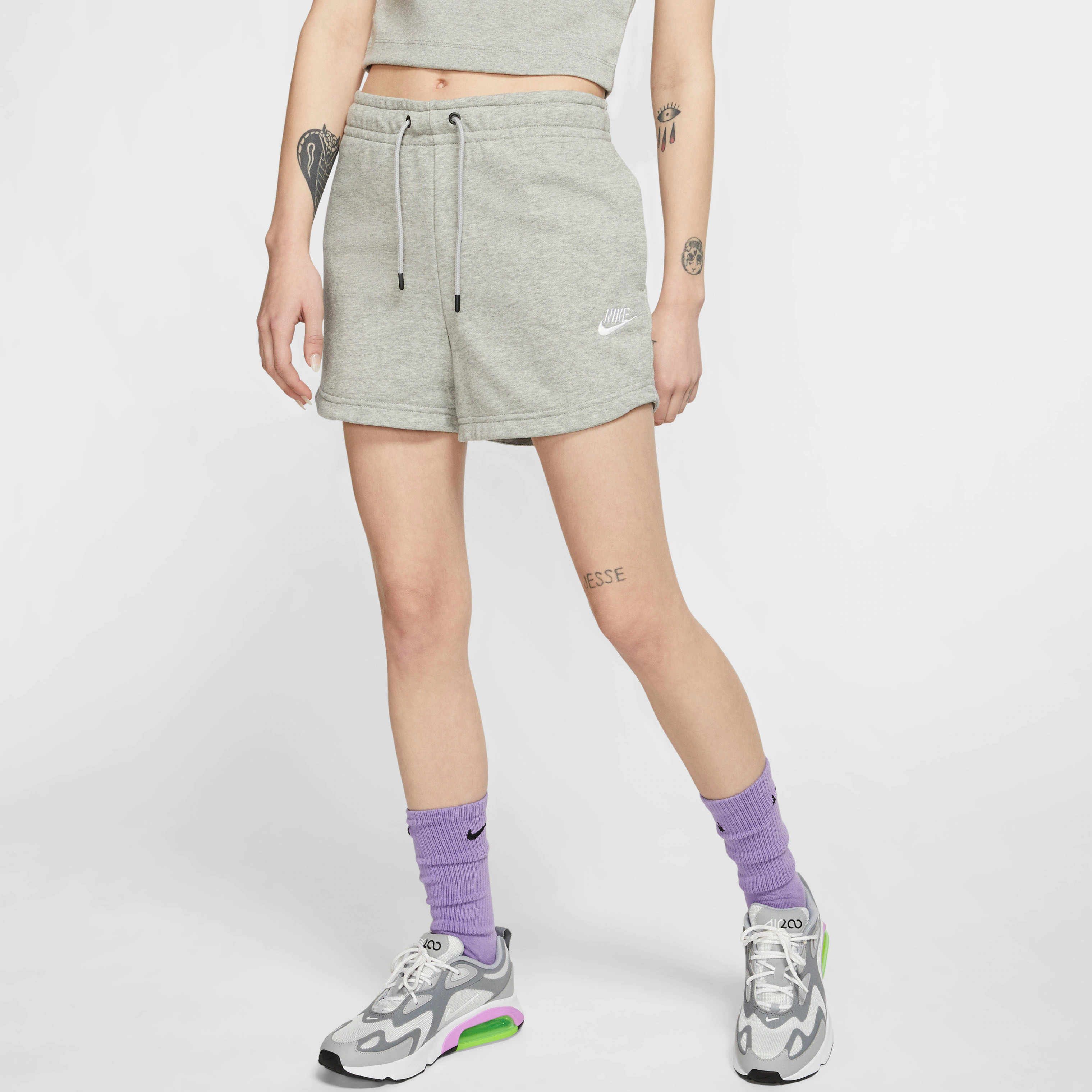 Nike Sportswear Essential French Terry Shorts Hosen L Dk Grey Heather / Whi günstig online kaufen