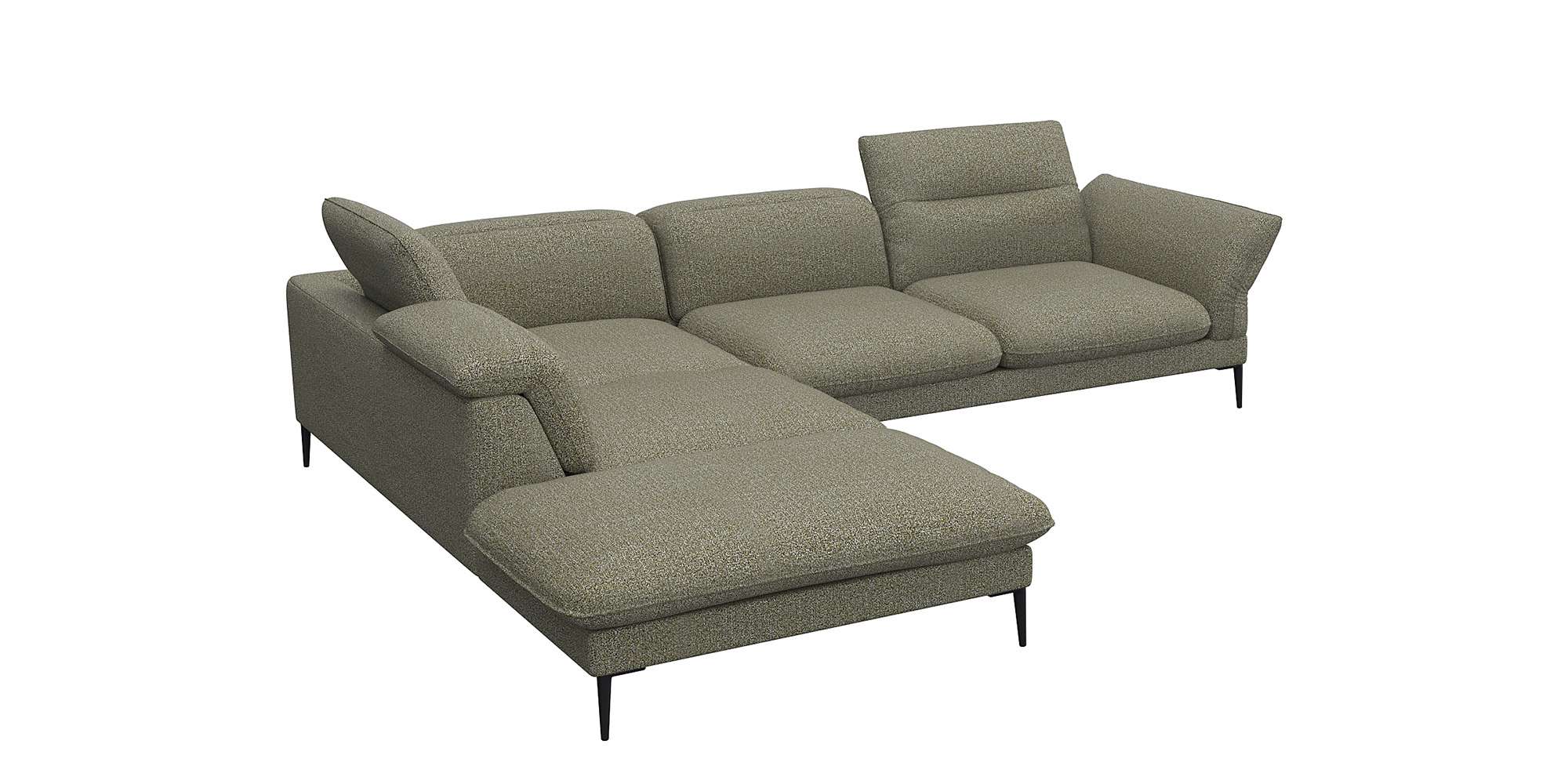 FLEXLUX Ecksofa »Salino, Funktionssofa mit Ottomane, Relaxsofa, Ecksofa«, S günstig online kaufen