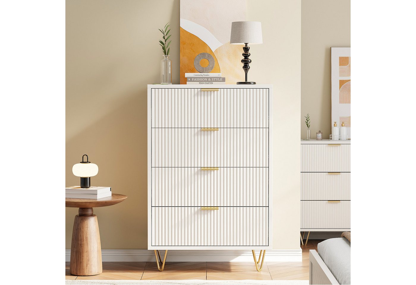 Furnishings Home Stauraumschrank sideboard wohnzimmer Standvitrine 4/6 Fach günstig online kaufen