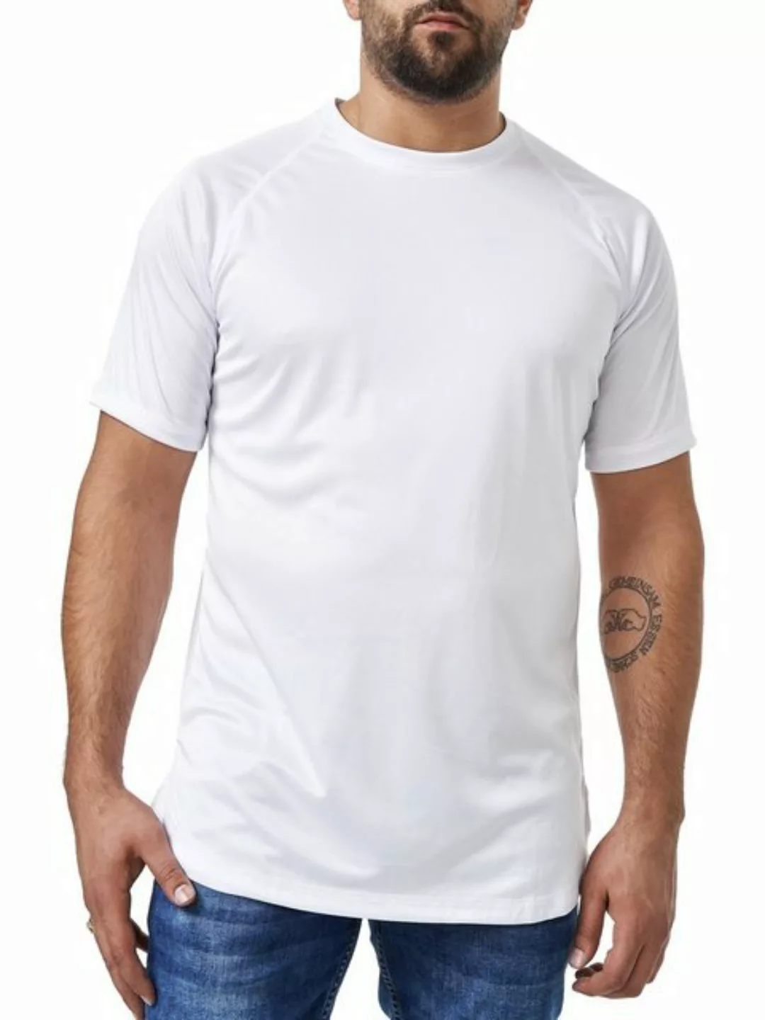Elara T-Shirt Elara Herren Fitness T-Shirt Rundhalsschitt Dry-Fit (1-tlg) günstig online kaufen
