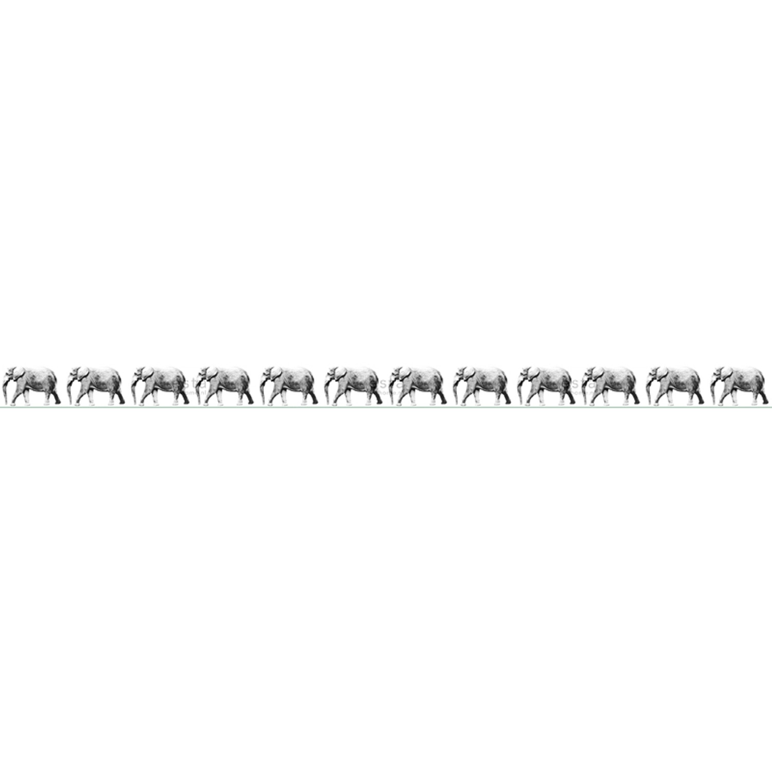 ESTAhome Xxl-Tapetenbordüre Elefant Schwarz und Weiß 400 cm x 23,25 cm 1587 günstig online kaufen