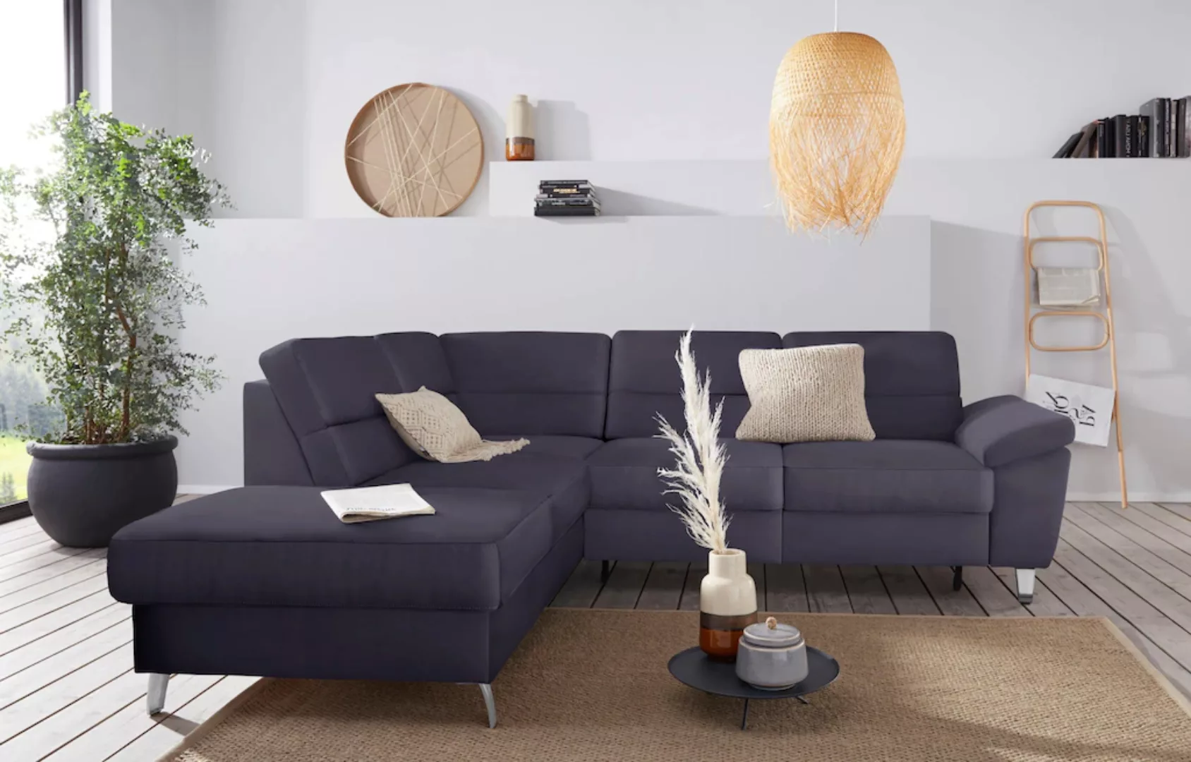 sit&more Ecksofa »Sorano L-Form«, wahlweise mit Bettfunktion und Bettkasten günstig online kaufen