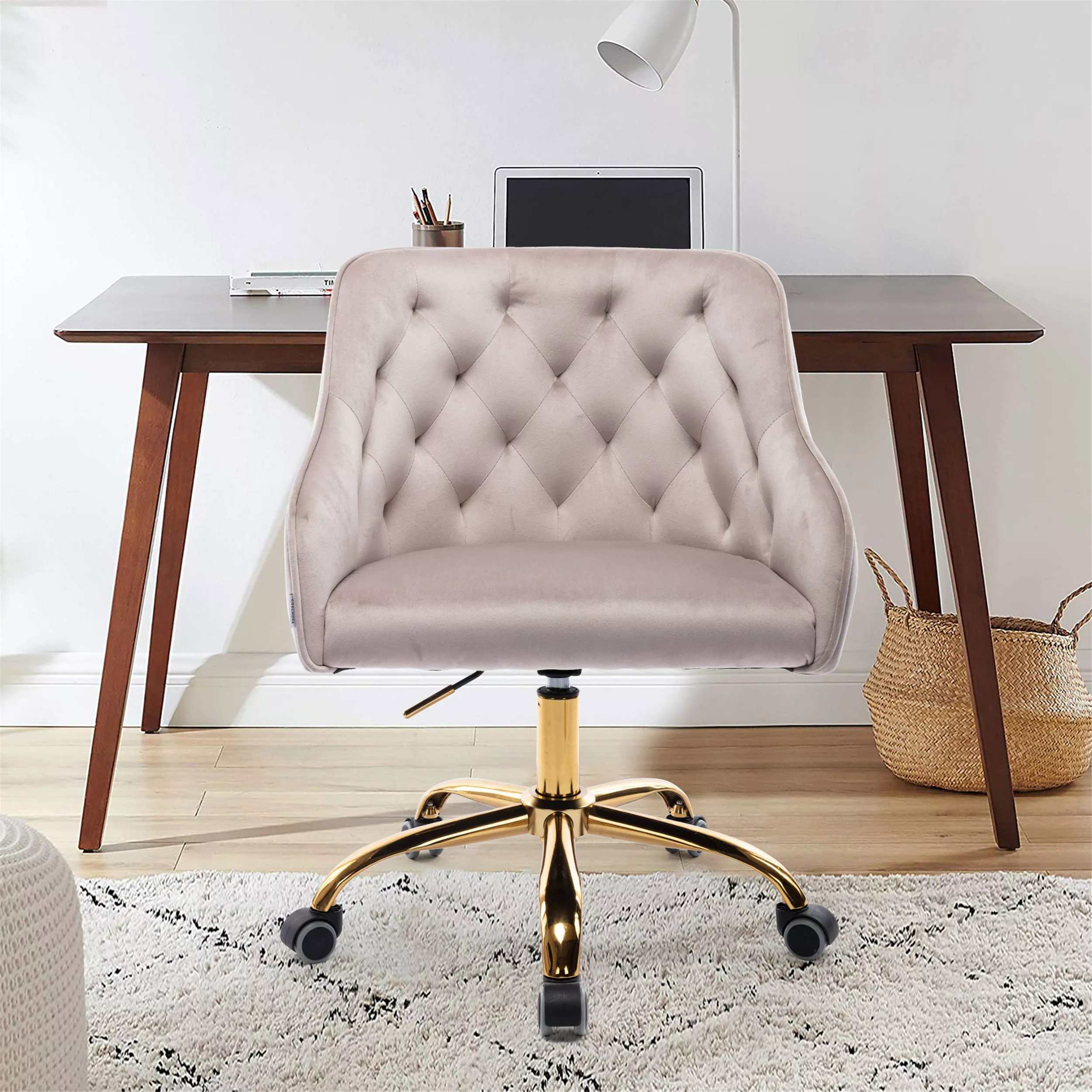 Ergonomischer Schreibtischstuhl, höhenverstellbar, elegant und bequem, Grau günstig online kaufen