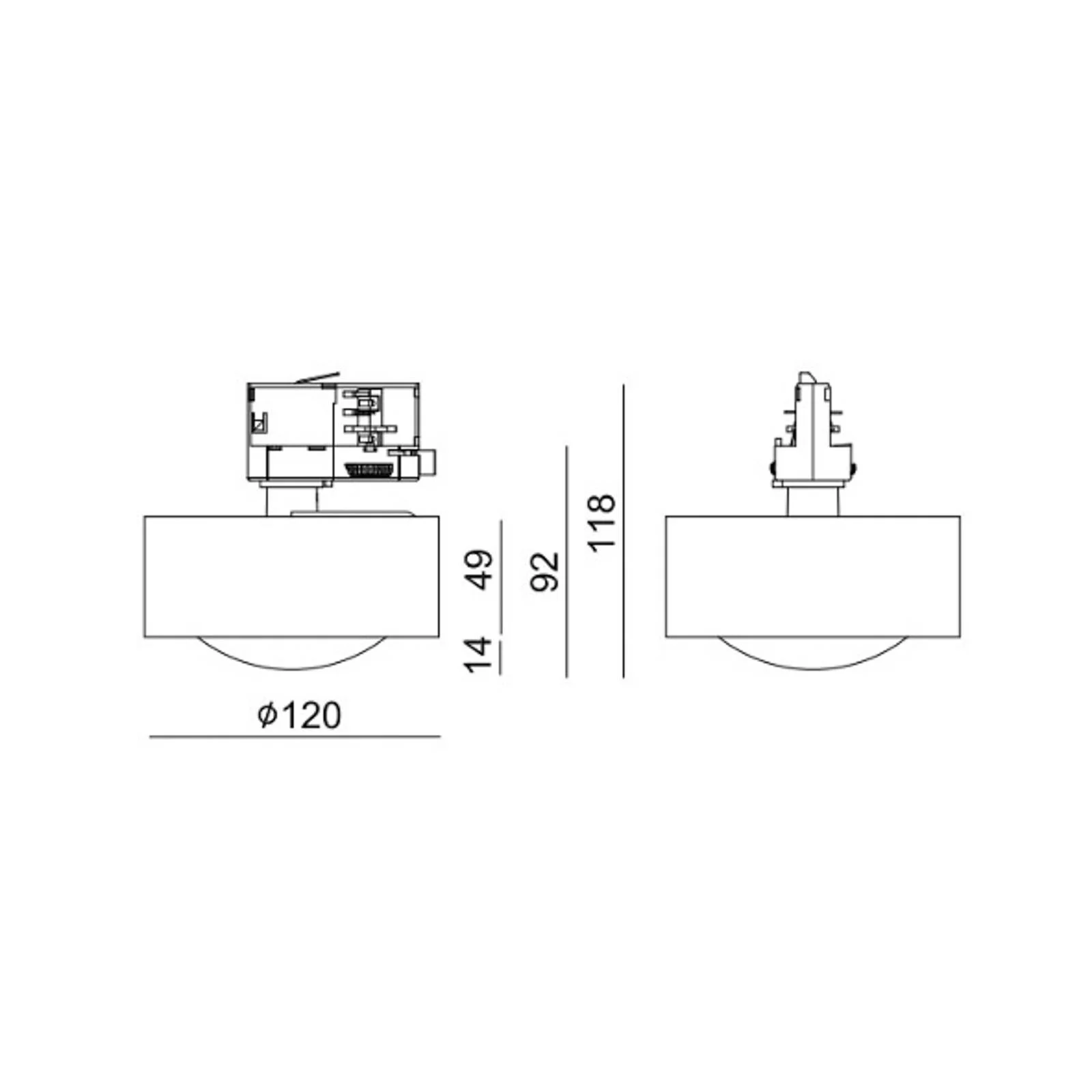 Molto Luce LED-3-Phasen-Schienenstrahler Mag, weiß, 827 günstig online kaufen