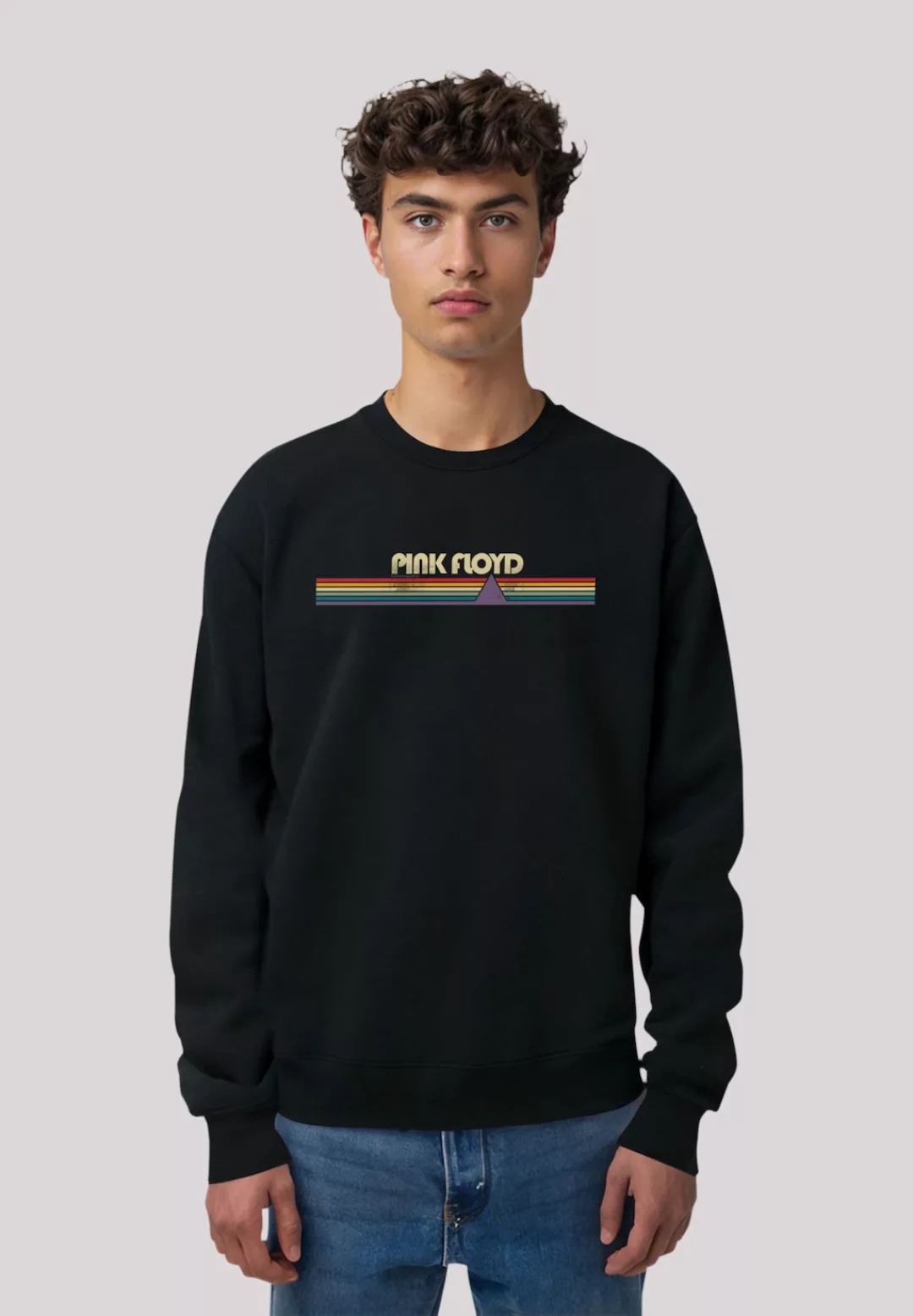 F4NT4STIC Sweatshirt "Pink Floyd Prism Retro Stripes", Premium Qualität günstig online kaufen