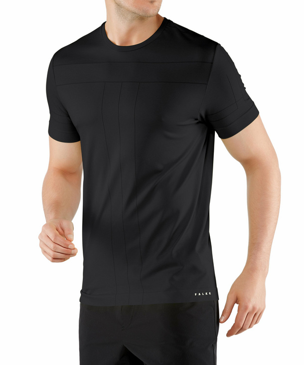 FALKE Herren T-Shirt Rundhals, XL-XXL, Schwarz, Uni, 38918-300005 günstig online kaufen