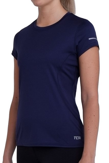 TCA T-Shirt Damen Atomic Kurzarm T-Shirt Quickdry - Dunkelblau (1-tlg) günstig online kaufen