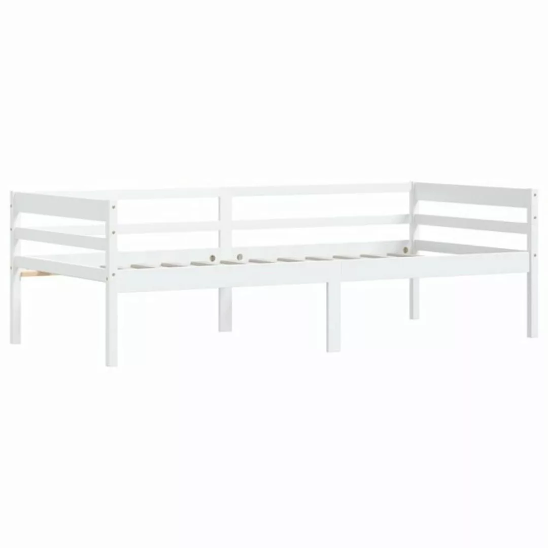 vidaXL Bett Massivholzbett Weiß Kiefer 90x200 cm günstig online kaufen