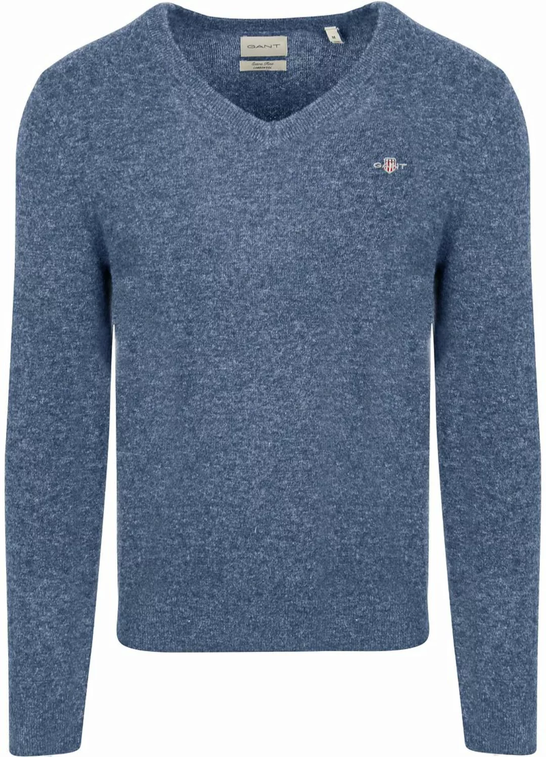 Gant V-Ausschnitt-Pullover "EXTRAFINE LAMBSWOOL V-NECK", mit Logostickerei günstig online kaufen