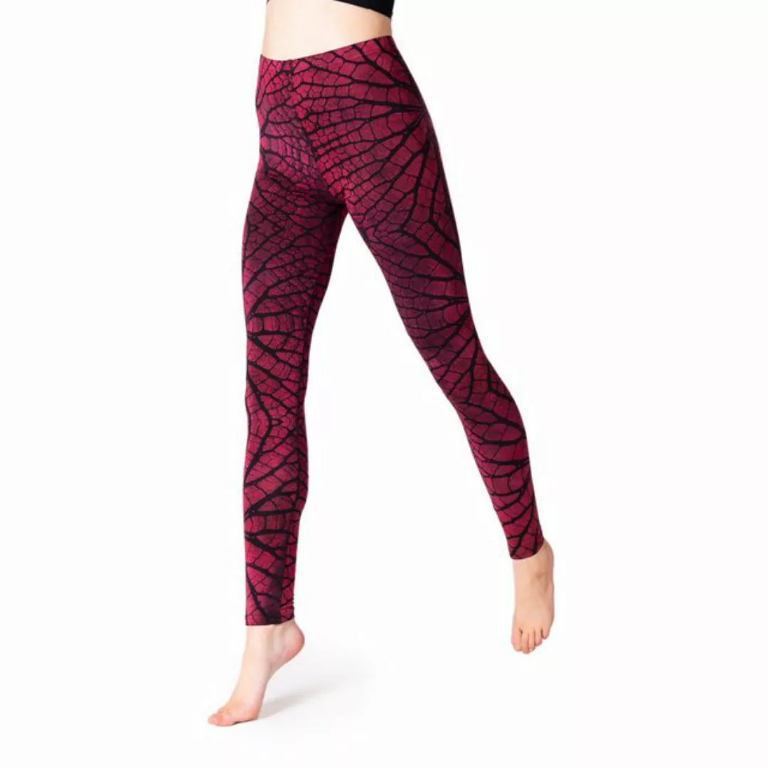 PANASIAM Leggings Unikat Batik Leggings modern mit Blattmuster elastische S günstig online kaufen