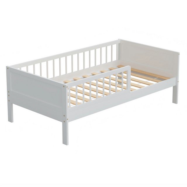 HAGO Kinderbett Kinderbett 160x80cm Weiß Holzbett Einzelbett Lattenrost Rau günstig online kaufen