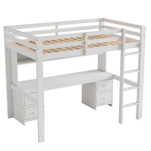 Gotagee Kinderbett 90x200cm Hochbett Gästebett Treppe Jugendbett Funktionsb günstig online kaufen