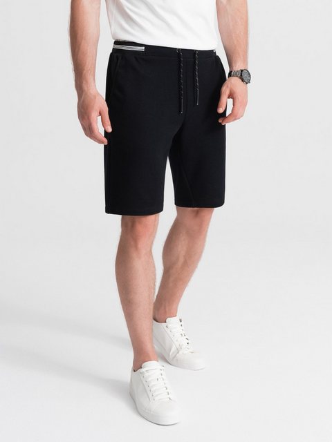 OMBRE Sweatshorts Herrenstrickshorts mit dekorativem Gummibund günstig online kaufen