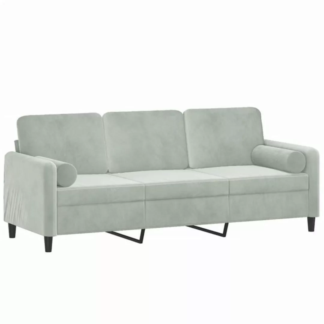 vidaXL Sofa Sofa mit Zierkissen Samt, 180 cm, 3-Sitzer günstig online kaufen