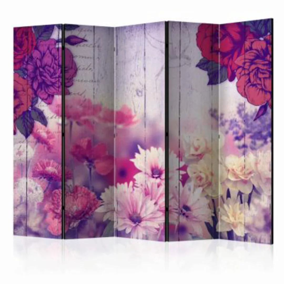 artgeist Paravent Flowers Memories II [Room Dividers] mehrfarbig Gr. 225 x günstig online kaufen