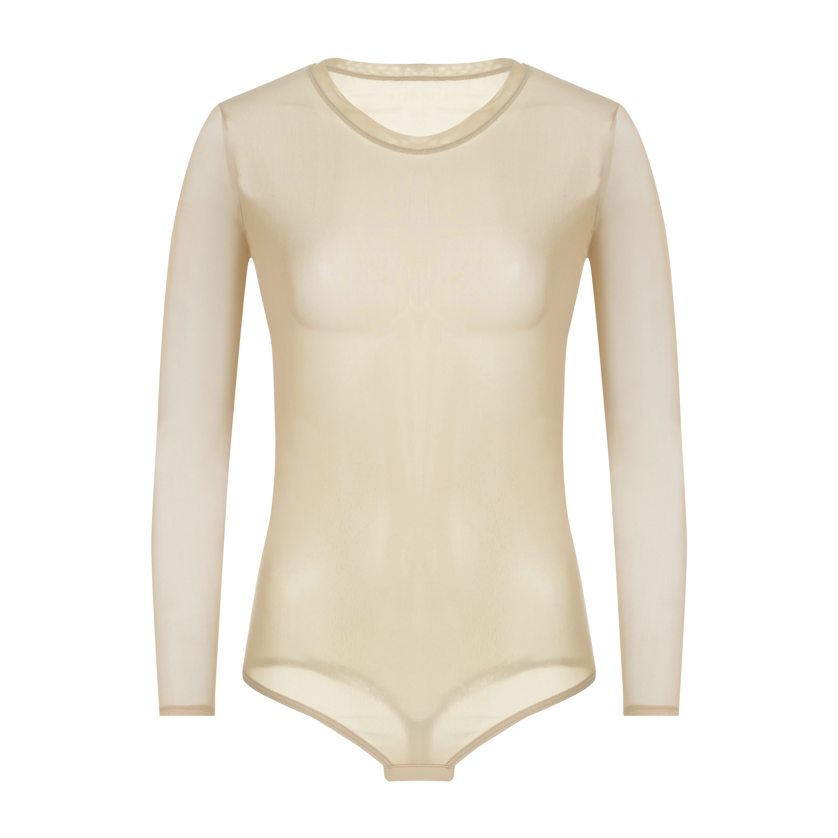Evoni Stringbody Damen Langarmbody Tüll günstig online kaufen