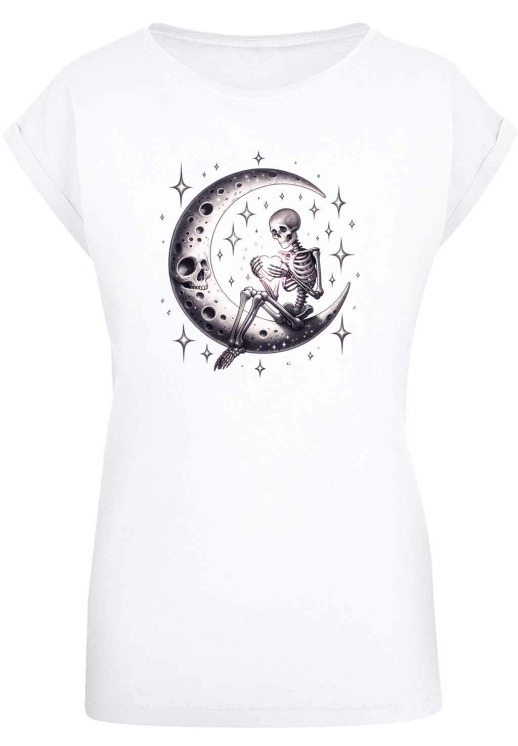 F4NT4STIC T-Shirt "Gothic Valentinstag Skelett Mond", Premium Qualität günstig online kaufen