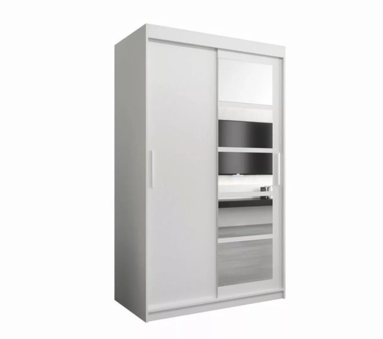 Beautysofa Kleiderschrank Moderner geräumiger Schiebeschrank mit Spiegel Ro günstig online kaufen