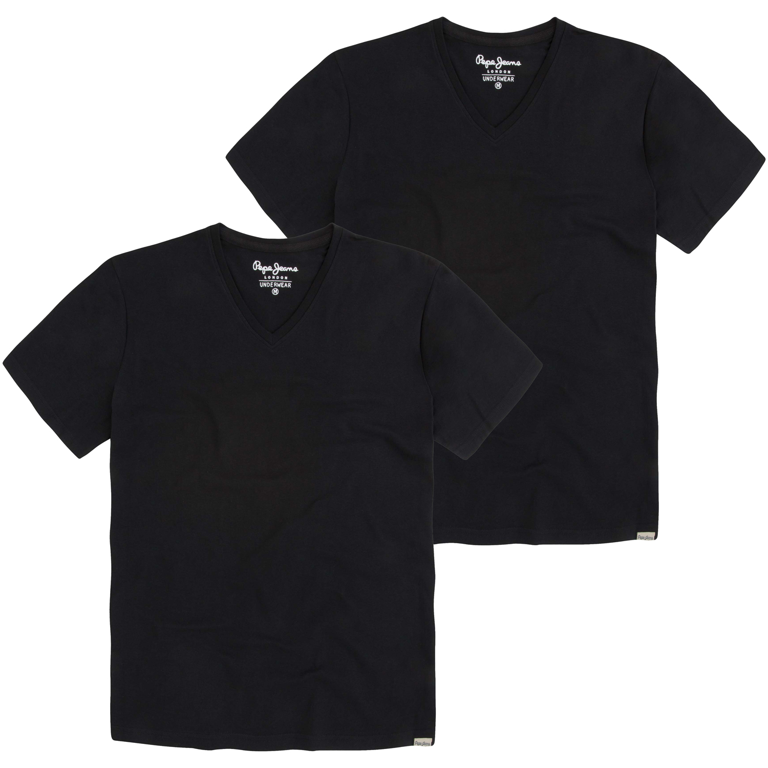 Pepe Jeans Herren V-Neck T-Shirt Aiden - Regular Fit - 2er Pack günstig online kaufen