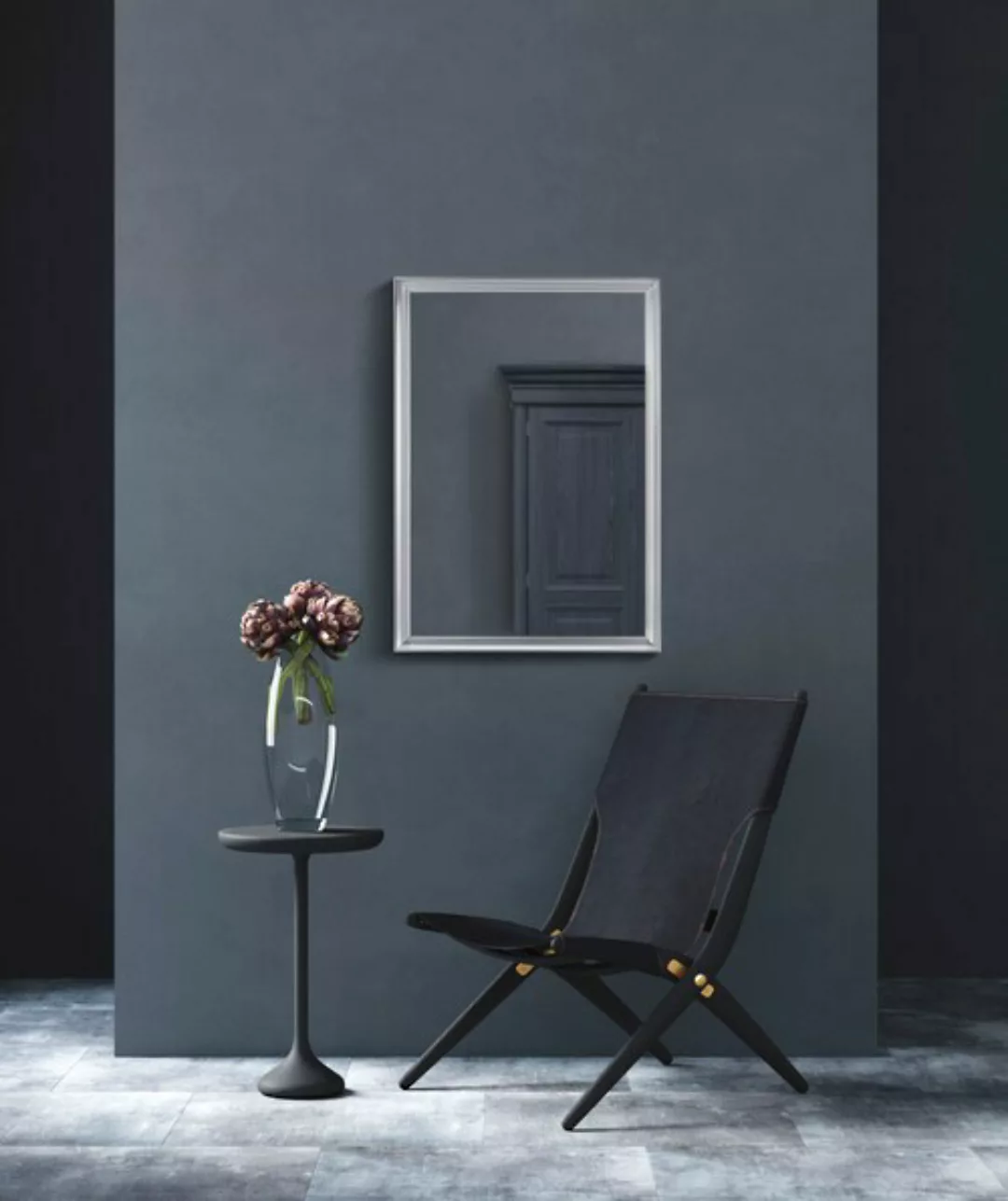Spiegel 50 x 70 cm Frieda ¦ silber ¦ Kunststoff,Aluminium,Glas ¦ Maße (cm): günstig online kaufen