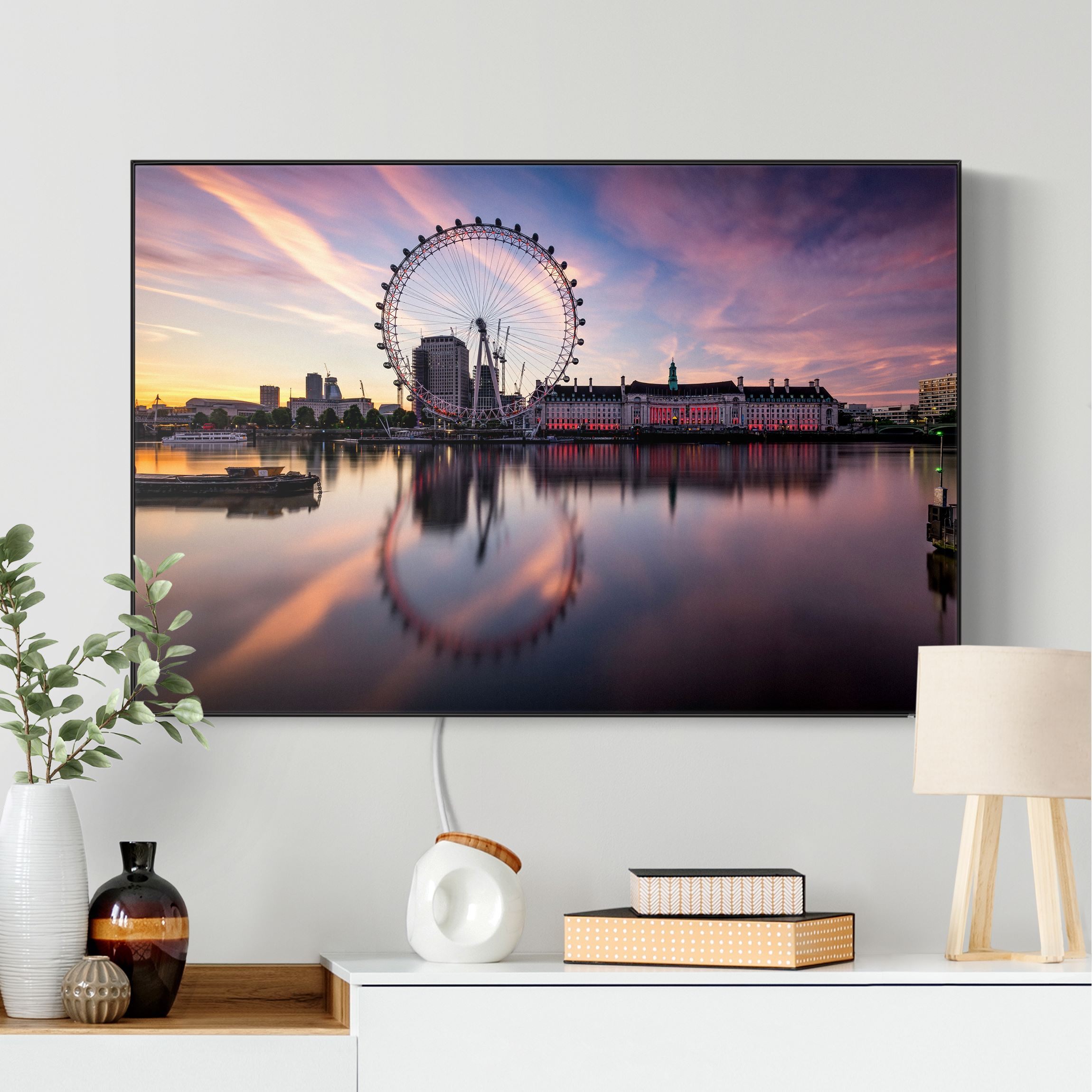 LED-Wechselbild London Eye bei Sonnenaufgang günstig online kaufen